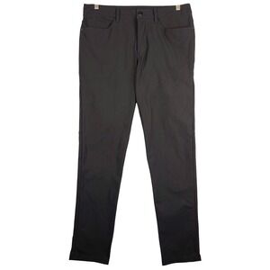 Lululemon ABC Slim Mens Black Pants Stretch Athletic Warpstreme‎ 33 (Fits 34x31)